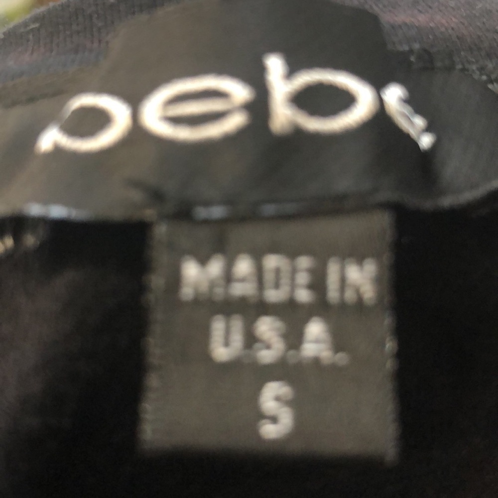 Bebe Rhinestone tee. Size Small. Color black - Picture 7 of 9